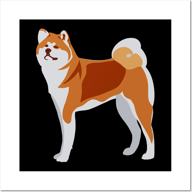 Akita Wall Art by X-TrashPanda